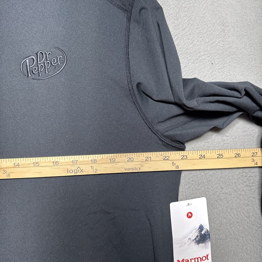 Marmot Harrier 1/2 Zip Pullover Mens XL Black Dr. Pepper Long Sleeve Hiking NEW - Picture 6 of 15